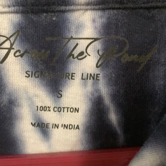 Across the Pond blue and white tie-dye long sleeve hoodie size S new with tags - Picture 3 of 8